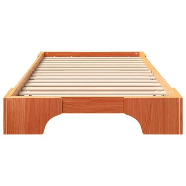vidaXL Bed Frame Brown 80 x 220 cm Solid Pine Wood