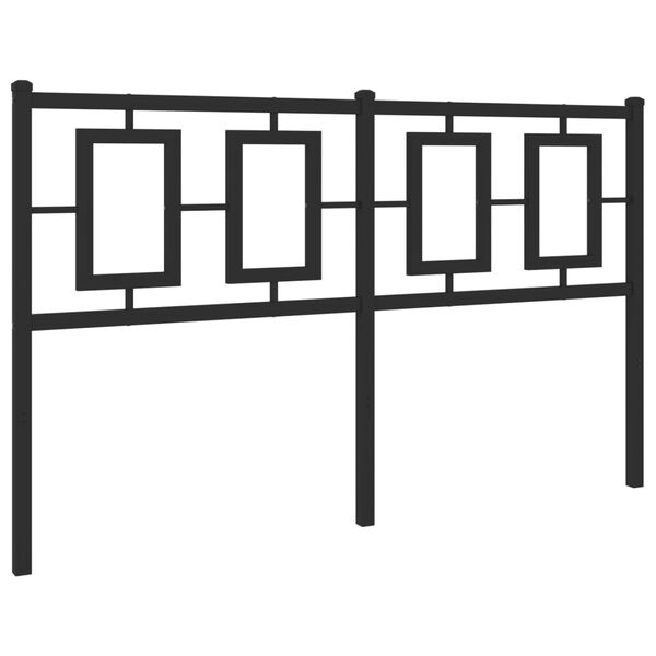 vidaXL Metal Replace Headboard Black 140 cm