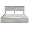 vidaXL Storage Bed Grey Sonoma 160 x 200 cm Engineered Wood