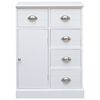 vidaXL Sideboard with 10 Drawers White 113x30x79 cm Wood