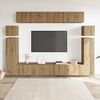 vidaXL 8 Piece TV Cabinet Set Wall-mounted Artisan Oak Engineered Wood