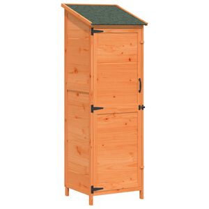 vidaXL Garden Shed with Roof Brown 59.5 x 56 x 176.5 cm Solid Fir Wood