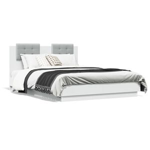 vidaXL Bed Frame without Mattress White 135x190 cm Double
