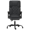 vidaXL Massage Reclining Office Chair Black Faux Leather