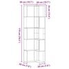 vidaXL Corner Bookcase 5-Tier Old Wood 50x50x179 cm Engineered Wood