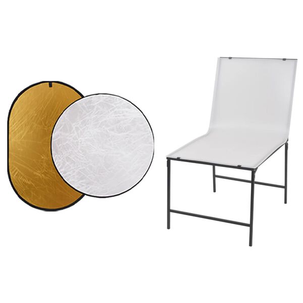 vidaXL Photo Studio Kit with Shooting Table and Reflector