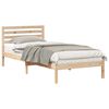 vidaXL Bed Frame with Headboard Brown 100 x 210 cm Solid Pine Wood