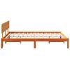 vidaXL Bed Frame with Headboard Wax Brown 140 x 200 cm Solid Pine Wood