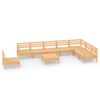 vidaXL 9 Piece Garden Lounge Set Solid Wood Pine