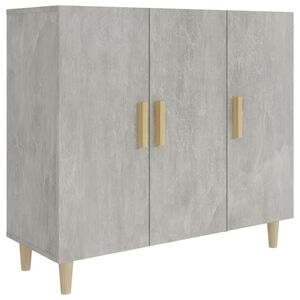 vidaXL Sideboard Concrete Grey 90x34x80 cm Engineered Wood
