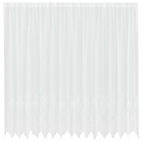 vidaXL Lace Curtain with Curtains Floral White 220 x 400 cm Polyester