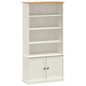 vidaXL Bookcase "VIGO" White 85x35x170 cm Solid Wood Pine