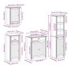 vidaXL 4 Piece Bathroom Furniture Set BODO White and Brown Solid Wood Pine