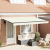 vidaXL Retractable Awning Manual Cream 350 x 200 cm Fabric