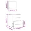 vidaXL Bathroom Cabinet with Mirror White 41x38.5x48 cm Engineered Wood