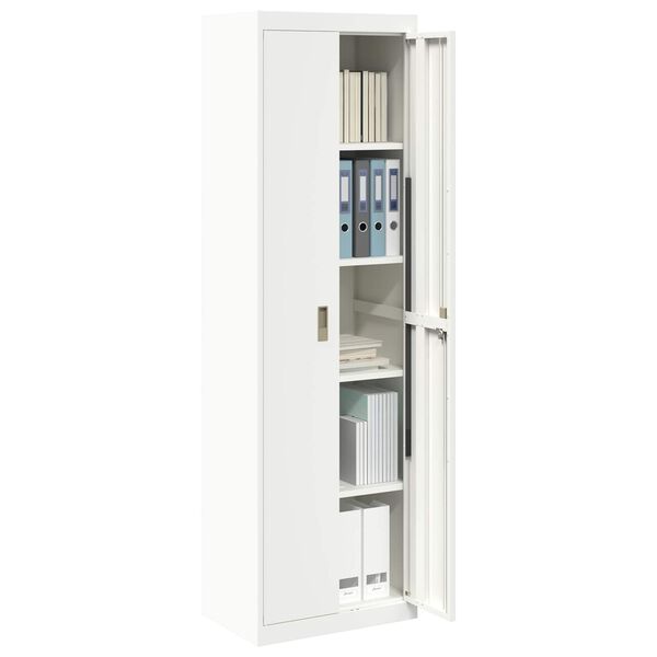 vidaXL Storage Cabinet 2 pcs White 60 x 40 x200 cm Cold-Rolled Steel