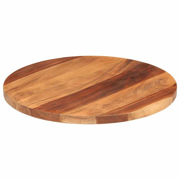 vidaXL Table Top Solid Wood Acacia Round 25-27 mm 50 cm