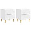 vidaXL Bedside Table 2 pcs High Gloss White 43 x 34.5 x 48 cm