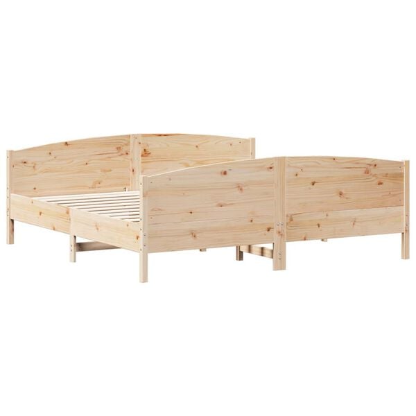 vidaXL Bed Frame without Mattress 200x200 cm Solid Wood Pine
