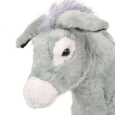 vidaXL Standing Plush Toy Donkey Grey XXL