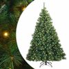 vidaXL Artificial Christmas Tree with 300 LEDs Green 210 cm PE and PVC