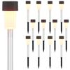 vidaXL Outdoor Solar Lights with Ground Spike 12 pcs Warm White