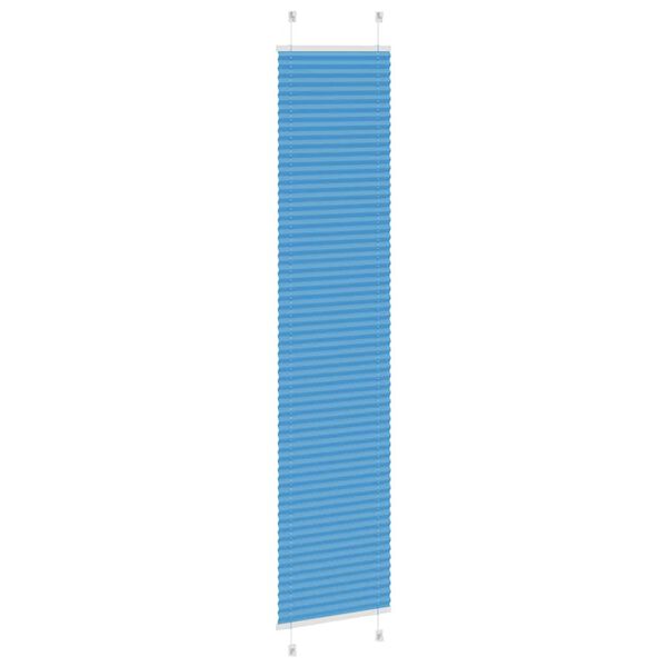vidaXL Pleated Blind Blue 50x200 cm Fabric Width 49.4 cm Polyester