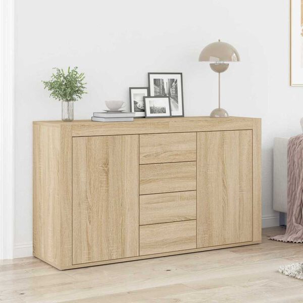 vidaXL Sideboard Sonoma Oak 120 x 36 x 69 cm Engineered Wood