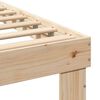 vidaXL Bed Frame with Headboard Brown 140 x 190 cm Solid Pine Wood