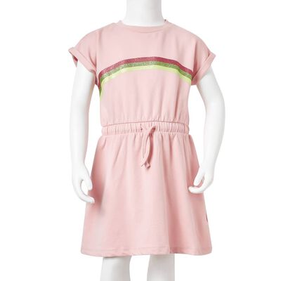 Kids' Dress with Drawstring Light Pink 92