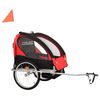 vidaXL 2-in-1 Bike Trailer & Stroller Black and Red