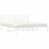 vidaXL Metal Bed Frame without Mattress with Headboard White 180x200cm