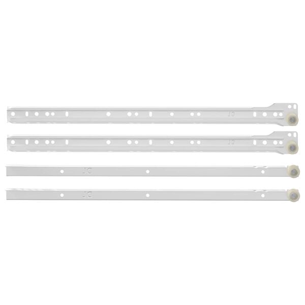 vidaXL Drawer Slide 49 pcs White Steel