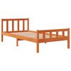vidaXL Bed Frame without Mattress Wax Brown 90x190 cm Single Solid Wood Pine