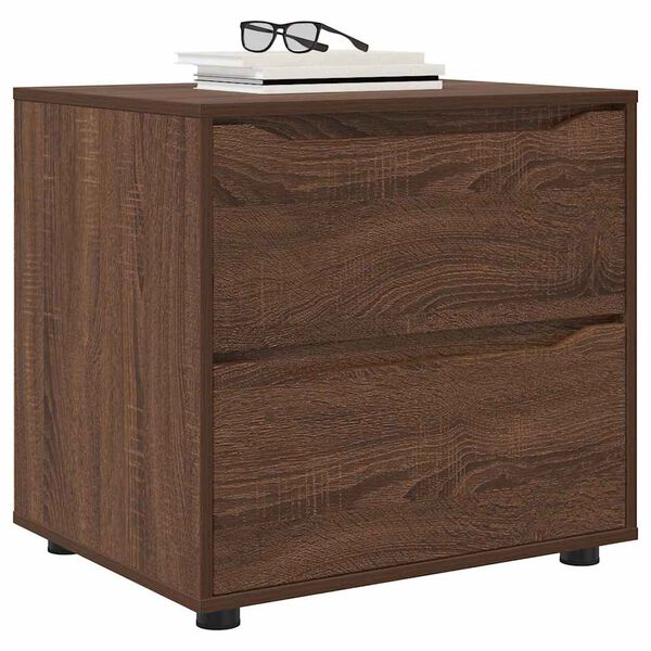 vidaXL Storage Cabinet Brown Oak 60 x 48 x 57 cm Engineered Wood