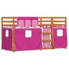 vidaXL Bunk Bed without Mattress Pink 90x190 cm Single Solid Wood Pine