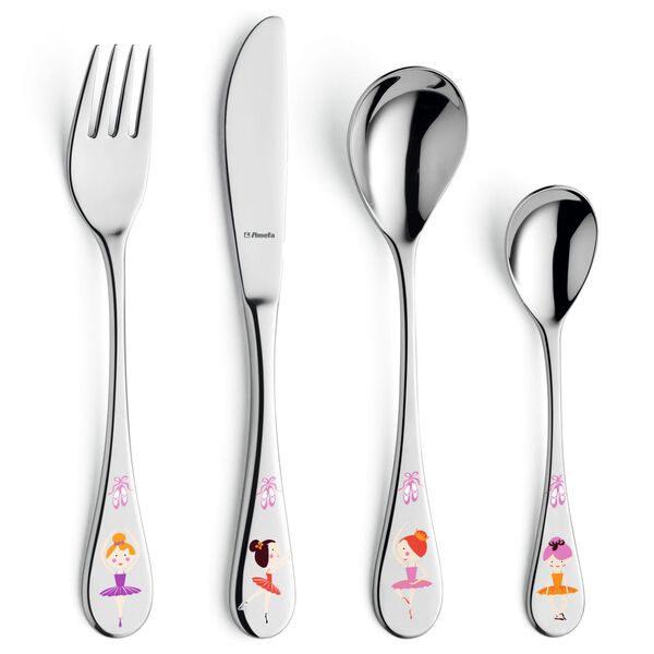 Amefa 4 Piece Children Cutlery Set Ballerina