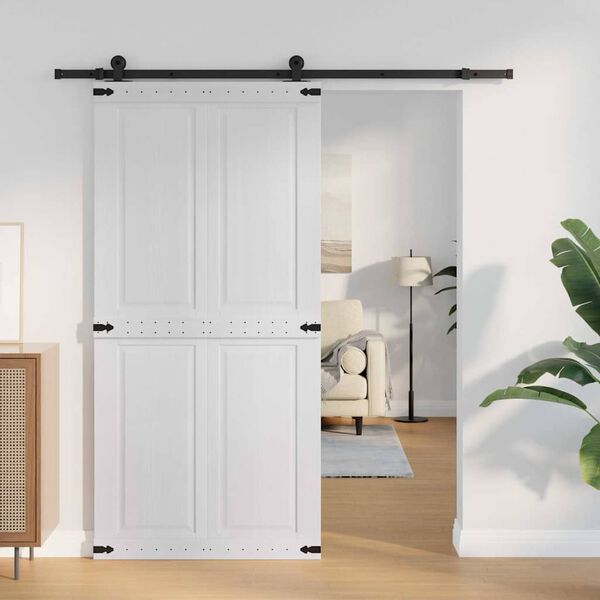 vidaXL Door Corona White 100 x 210 cm Engineered Wood