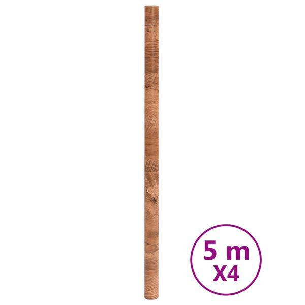 vidaXL Furniture Stickers Self-Adhesive Wooden Look 90x500 cm PVC