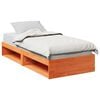 vidaXL Day Bed without Mattress Wax Brown 75x190 cm Solid Wood Pine