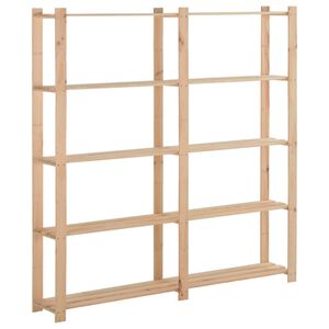 vidaXL 5-Tier Storage Rack 170x28.5x170 cm Solid Pinewood