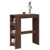 vidaXL Bar Table with Racks Brown Oak 90x40x103.5 cm Engineered Wood