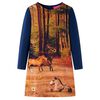 Kids'Dress with Long Sleeves Navy 140