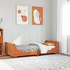 vidaXL Bed Frame without Mattress Wax Brown 100x200 cm Solid Wood Pine