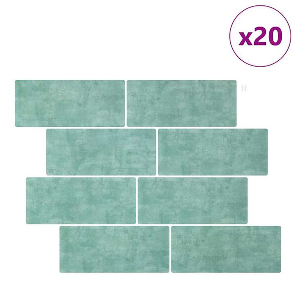 vidaXL Decorative Stickers 20 pcs Grey Green 29 x 21 cm