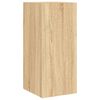 vidaXL 3 Piece TV Wall Cabinets with LED Lights Sonoma Oak