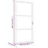 vidaXL Interior Door 102.5x201.5 cm White ESG Glass and Aluminium