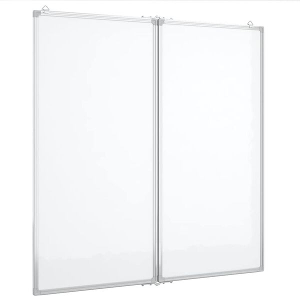 vidaXL Magnetic Whiteboard Foldable 80x80x1.7 cm Aluminium