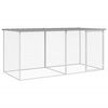 vidaXL Chicken Cage with Roof Light Grey 203x98x90 cm Galvanised Steel