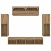 vidaXL TV Cabinet Set Wall-mounted 6 pcs Artisan oak Engineered wood
